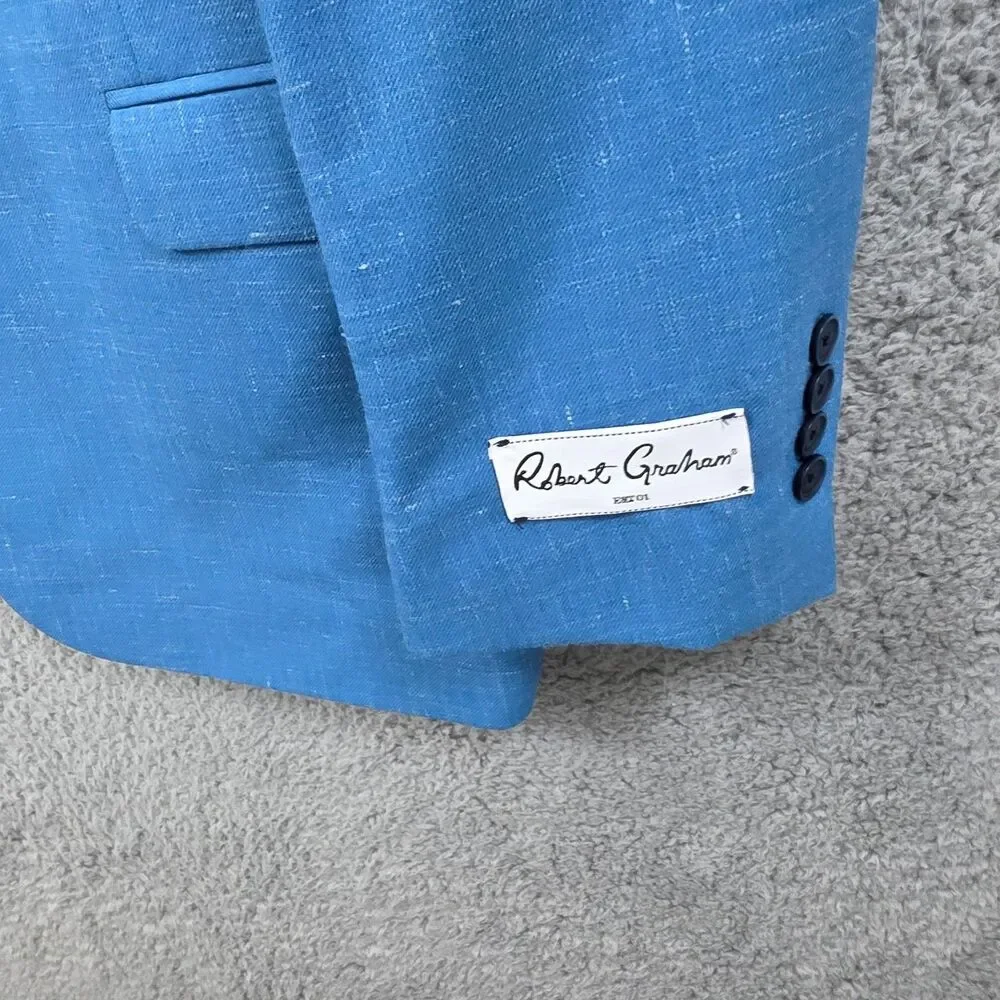 NWT Robert Graham Randall Sport Coat Blazer Size 48R Wool / Poly / Linen